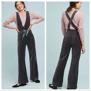 NWT Anthropologie Pilcro Velvet Overalls Jumpsuit